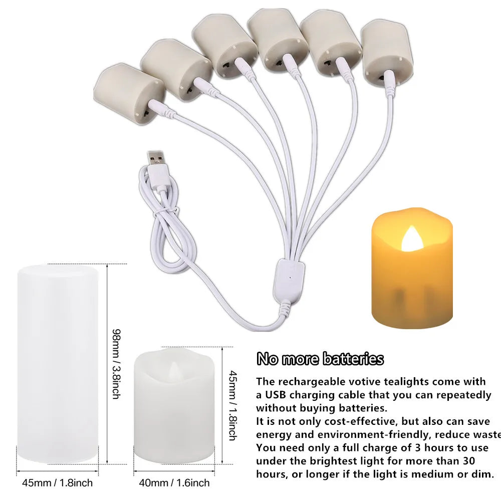 USB Rechargeable Flameless LED Candles – Elegant, Eco-Friendly, and Hassle-Free Lighting