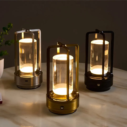 Vintage-Inspired Lantern Desk Lamp – USB-C Rechargeable with Adjustable LED Glow