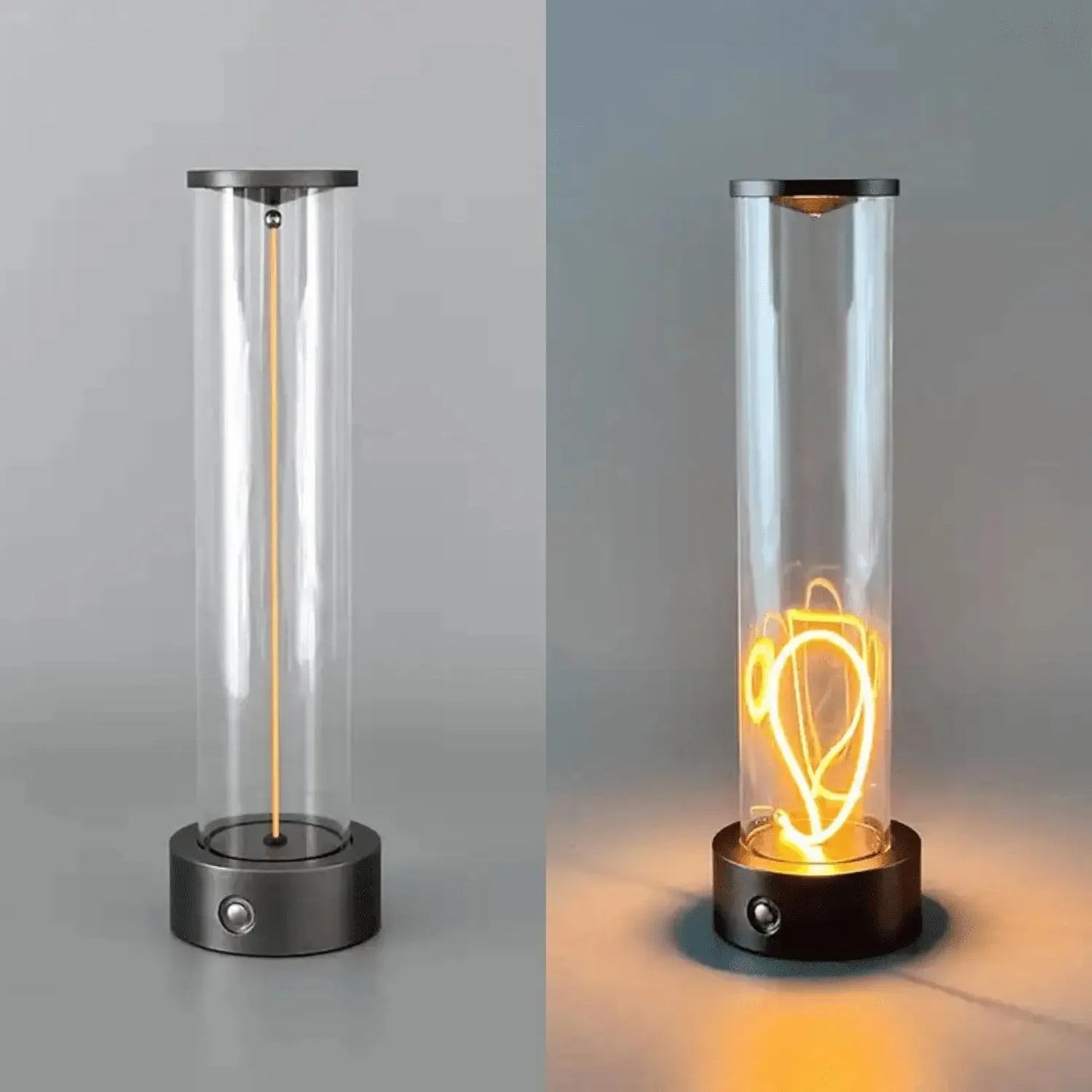 Minimalist Desk Lamp with Flexible LED Filament – USB-C Rechargeable and Touch Control