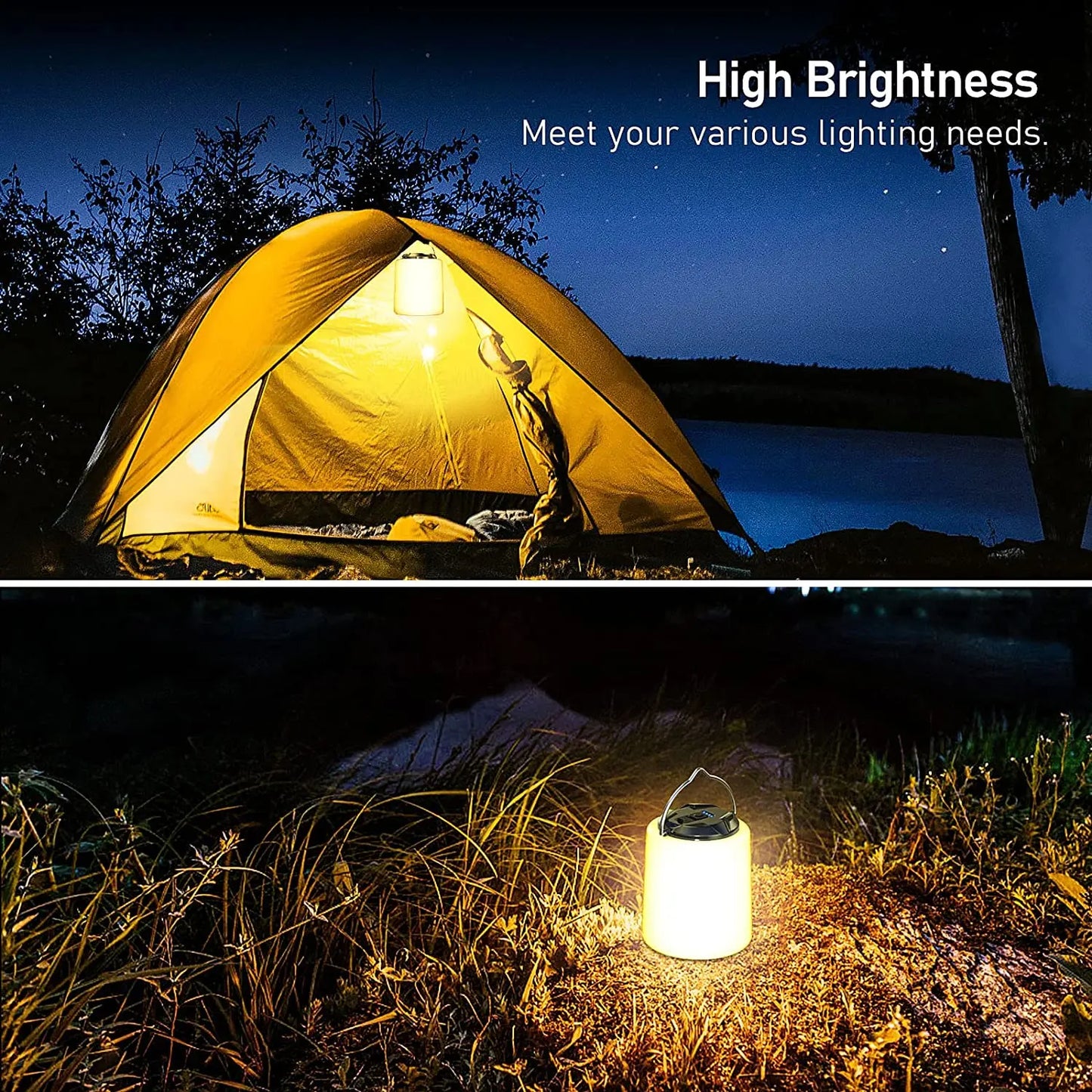 Versatile USB Camping Lantern – 2600 mAh Rechargeable Power in Jar & Globe Shapes