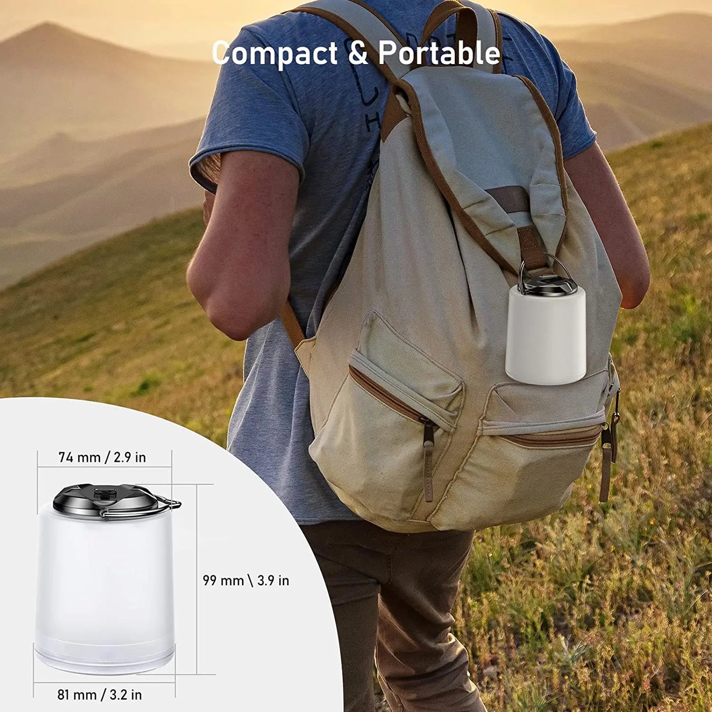 Versatile USB Camping Lantern – 2600 mAh Rechargeable Power in Jar & Globe Shapes